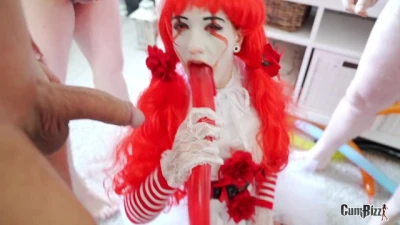 Cum Bizz - Dutch Teen Swalloween, Halloween Cum Party Blowbang Bukkake