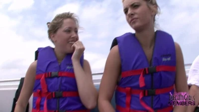 DreamGirls Members - Two Hot Blondes Parasail Naked on Spring Break Pt 1