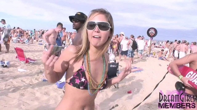 DreamGirls Members - Big Tits Equal Big Beads at South Padre Beach Party