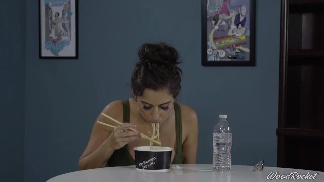 Topless Girls - Porn Stars Eating: April O'Neil Slurps Ramen (ASMR)