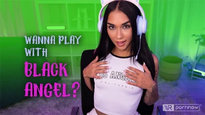 VR Pornnow - Erotic Gaming Session Starring Black Angel (Passthrough)