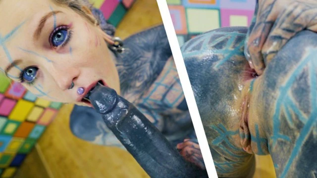 Tattoo Couple HARD POV SEX - ANAL Fuck, Gapes, Sloppy BJ, Anal Creampie, Female Orgasm